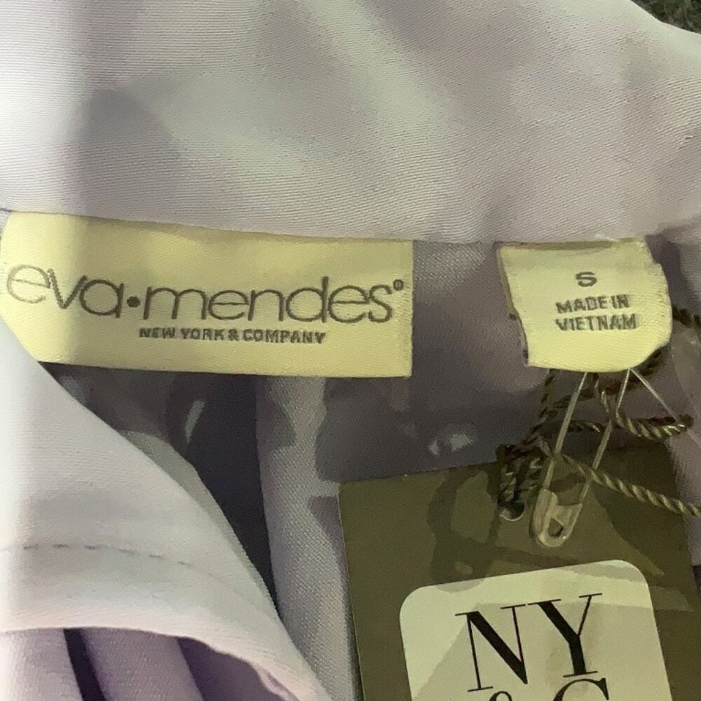 NWT Eva Mendes lilac & yellow jumpsuit, size Small - Picture 5 of 5